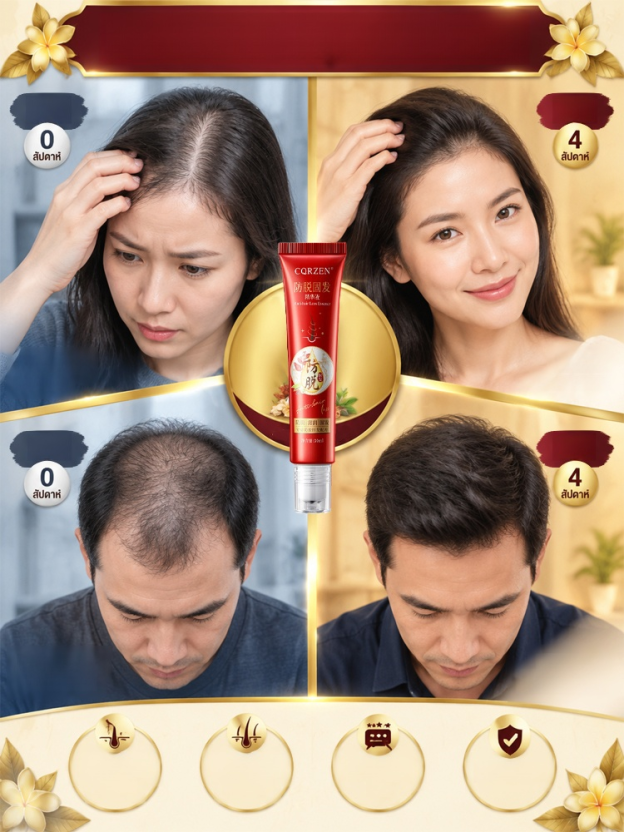 ลดผมร่วง สร้างผมใหม่ใน 28 วัน! ปลุกรากผมให้แข็งแรง ลูกผมเกิดใหม่! 