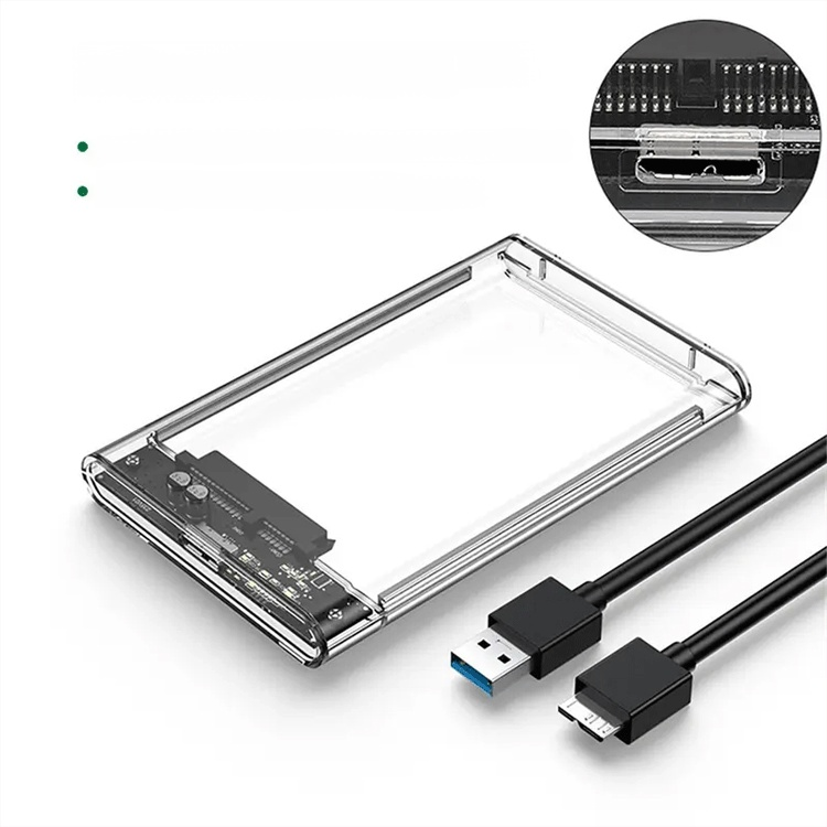 กล่องใส่ฮาร์ดไดรฟ์ SSD แบบใสโซลิดสเตตขนาด 2.5 นิ้ว🌟 สร้างที่เก็บข้อมูลจากฮาร์ดดิสก์เก่าด้วยกล่อง External Hard Disk! 🌟