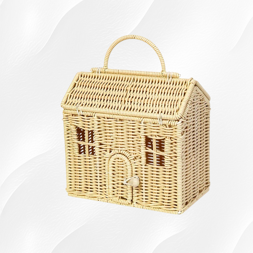 ตะกร้าสานหวายสำหรับใส่ของ