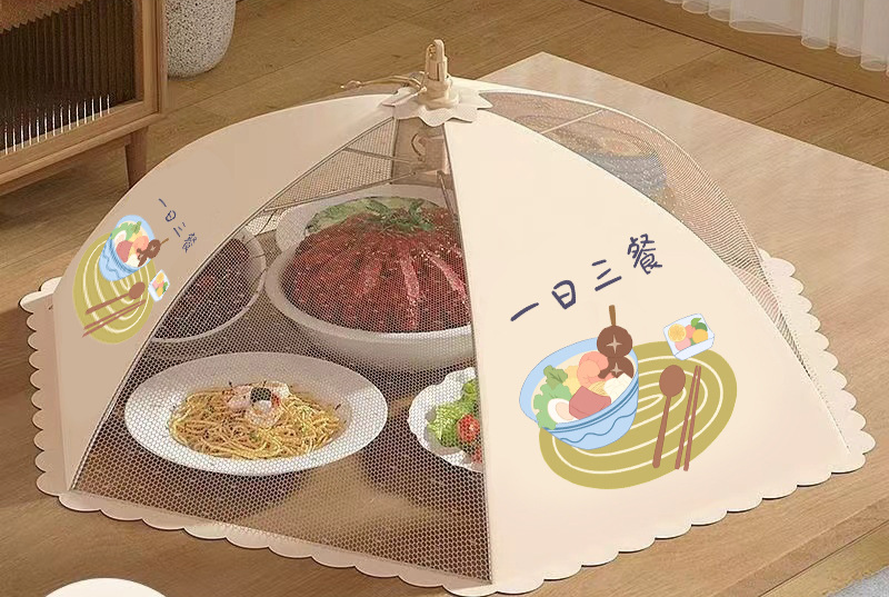 ฝาชีครอบอาหารแบบพับได้กันยุง ตาข่ายหนากันแมลง 360° ทานอาหารได้อย่างสบายใจ! แนบสนิทกับโต๊ะ แมลงตัวเล็กเข้าไม่ได้!