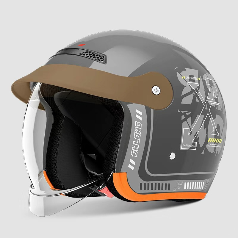 🛵 หมวกกันน็อคเลนส์โค้งยอดนิยมจากไทย 🔥 มุมมองกว้างพิเศษ⤴️ เบาและสบาย✨ มีหลายสีให้เลือก! 🌪️ การออกแบบกันลมเฉพาะ + เลนส์ปรับได้ 3 ระดับ ล็อคทันทีที่ดึง🔒