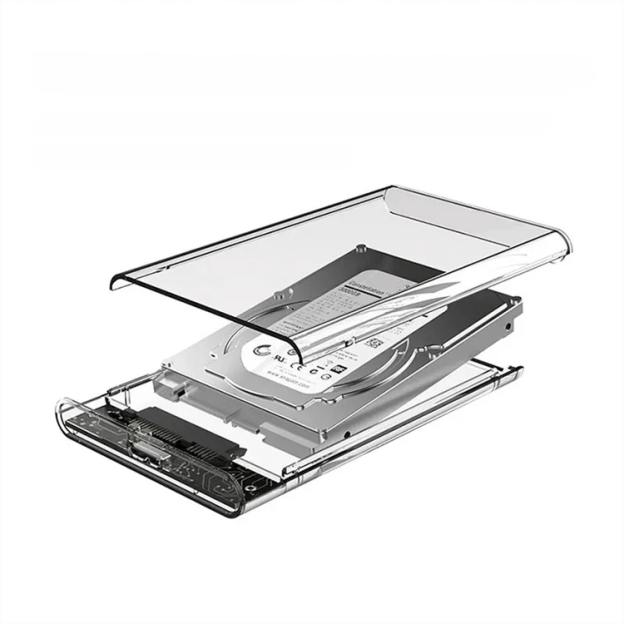 กล่องใส่ฮาร์ดไดรฟ์ SSD แบบใสโซลิดสเตตขนาด 2.5 นิ้ว🌟 สร้างที่เก็บข้อมูลจากฮาร์ดดิสก์เก่าด้วยกล่อง External Hard Disk! 🌟
