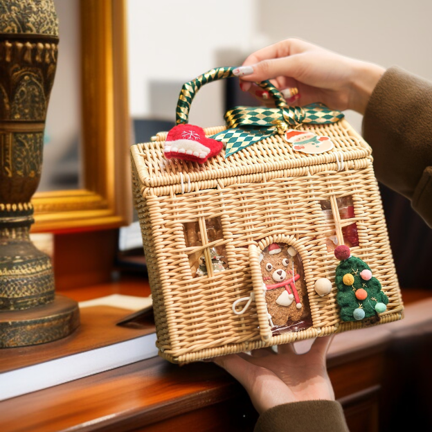 ตะกร้าสานหวายสำหรับใส่ของ