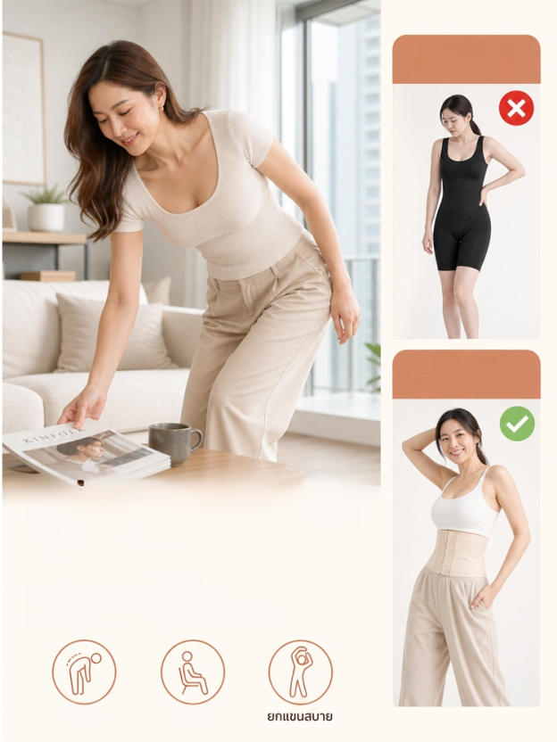S-Waist เข็มขัดรัดเอว กระชับสัดส่วน สร้างหุ่นที่สมบูรณ์แบบ  ตัดเย็บแยกส่วน กระชับท้อง ยกสะโพก ปรับเส้นรูปร่างให้เรียบเนียนทันที