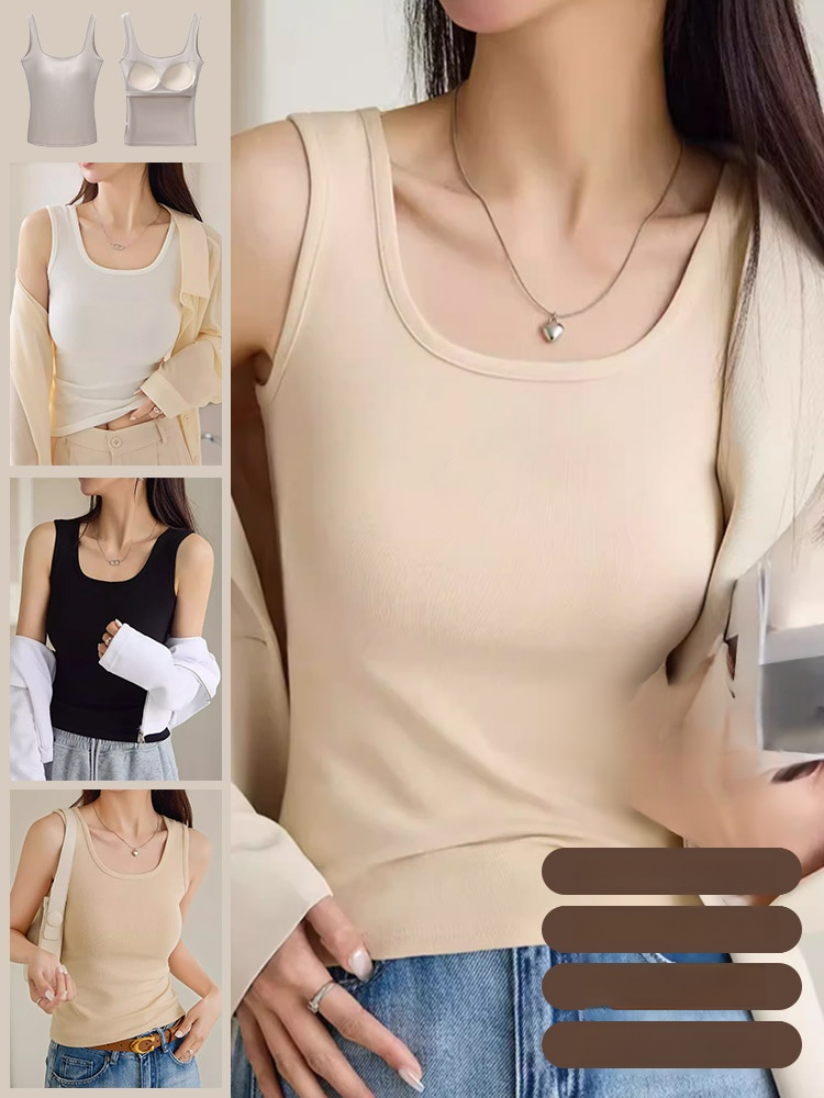 เสื้อกล้ามหลังตัว U สวยไม่ต้องใส่บราอีก มีหลายไซต์ให้เลือก ต 🔥 ทรงสวย คัตติ้งเป๊ะ โชว์หลังแซ่บๆ 