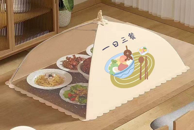 ฝาชีครอบอาหารแบบพับได้กันยุง ตาข่ายหนากันแมลง 360° ทานอาหารได้อย่างสบายใจ! แนบสนิทกับโต๊ะ แมลงตัวเล็กเข้าไม่ได้!