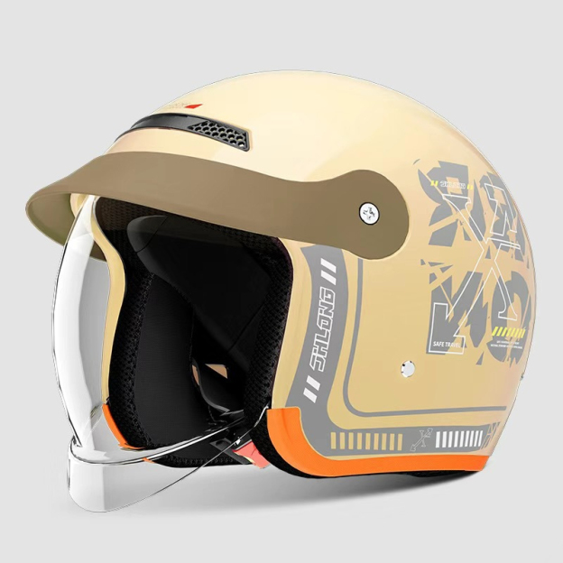 🛵 หมวกกันน็อคเลนส์โค้งยอดนิยมจากไทย 🔥 มุมมองกว้างพิเศษ⤴️ เบาและสบาย✨ มีหลายสีให้เลือก! 🌪️ การออกแบบกันลมเฉพาะ + เลนส์ปรับได้ 3 ระดับ ล็อคทันทีที่ดึง🔒