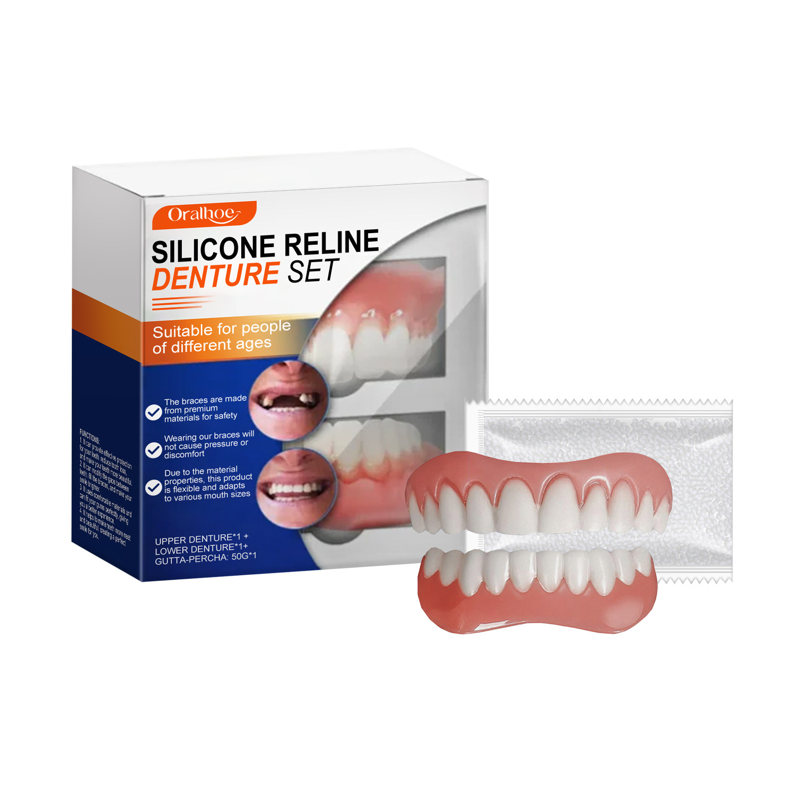 ยิ้มสวยมั่นใจใน 1 วินาที! ฟันปลอมซิลิโคนเกรดพรีเมียม ปิดฟันห่าง ฟันหลอ เนียนสนิท ✨🦷😁  ไม่ต้องจ่ายแพงทำวีเนียร์! ซิลิโคนครอบฟันขาวสะอาด เปลี่ยนฟันเสียเป็นฟันสวยได้ทันที 🌟🔥