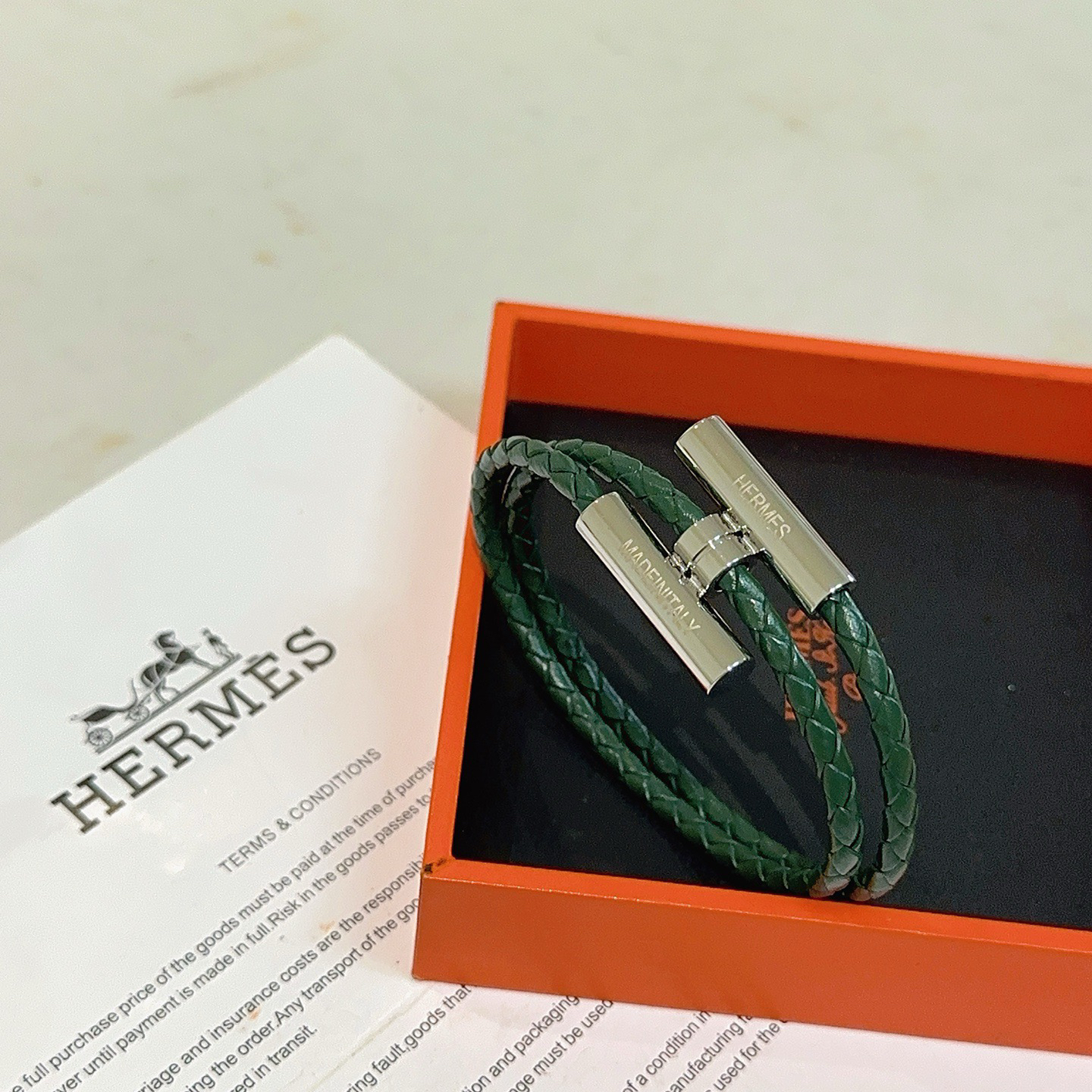 エルメス「Hermès」エルメス グレナン ブレスレット / ラザーロープ