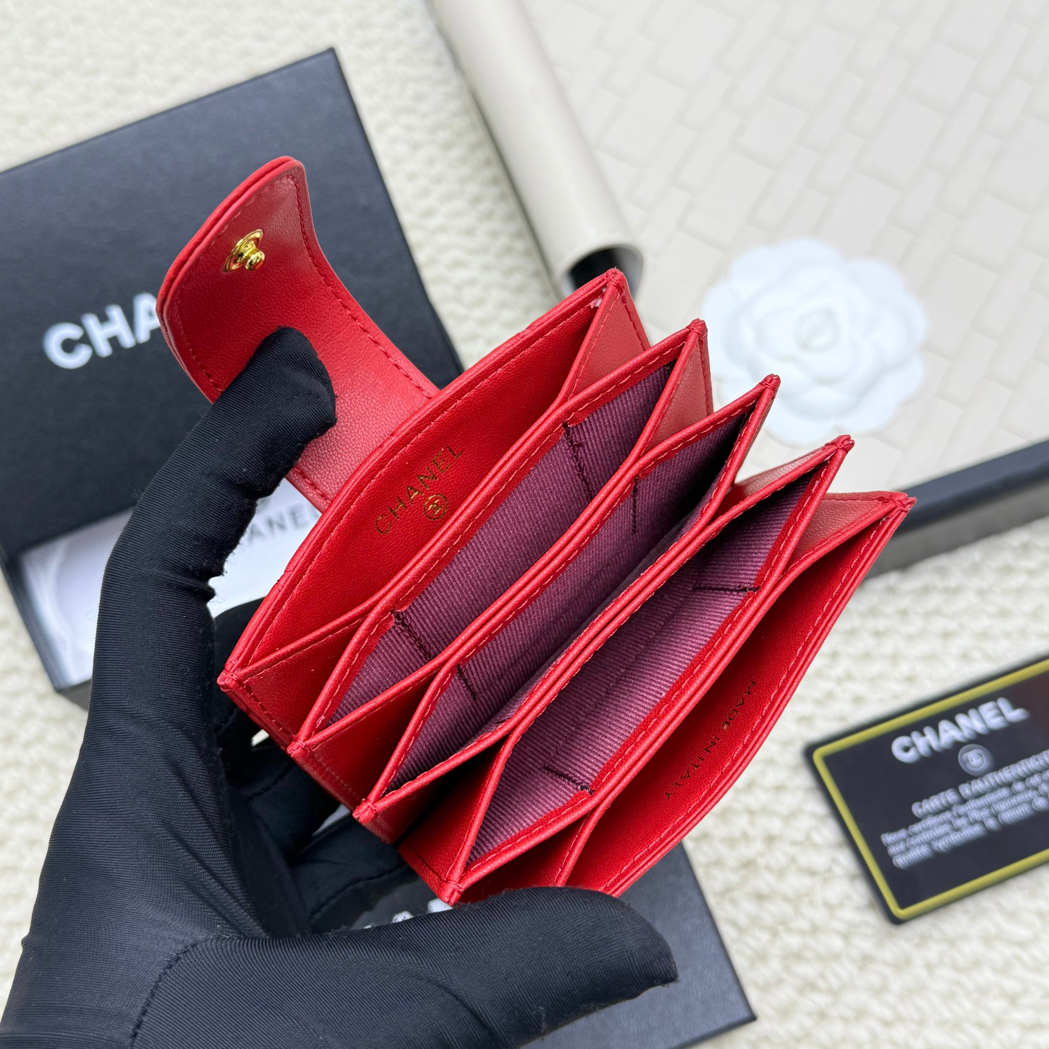 シャネル「Chanel」シャネル アコーディオンカードケース / カードホルダー