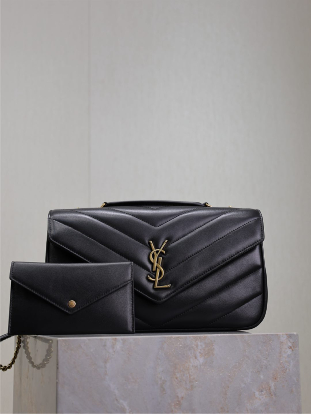 2026サンローラン「Saint Laurent LOULOU ミディアム マトラッセラムスキン ショルダーバッグ