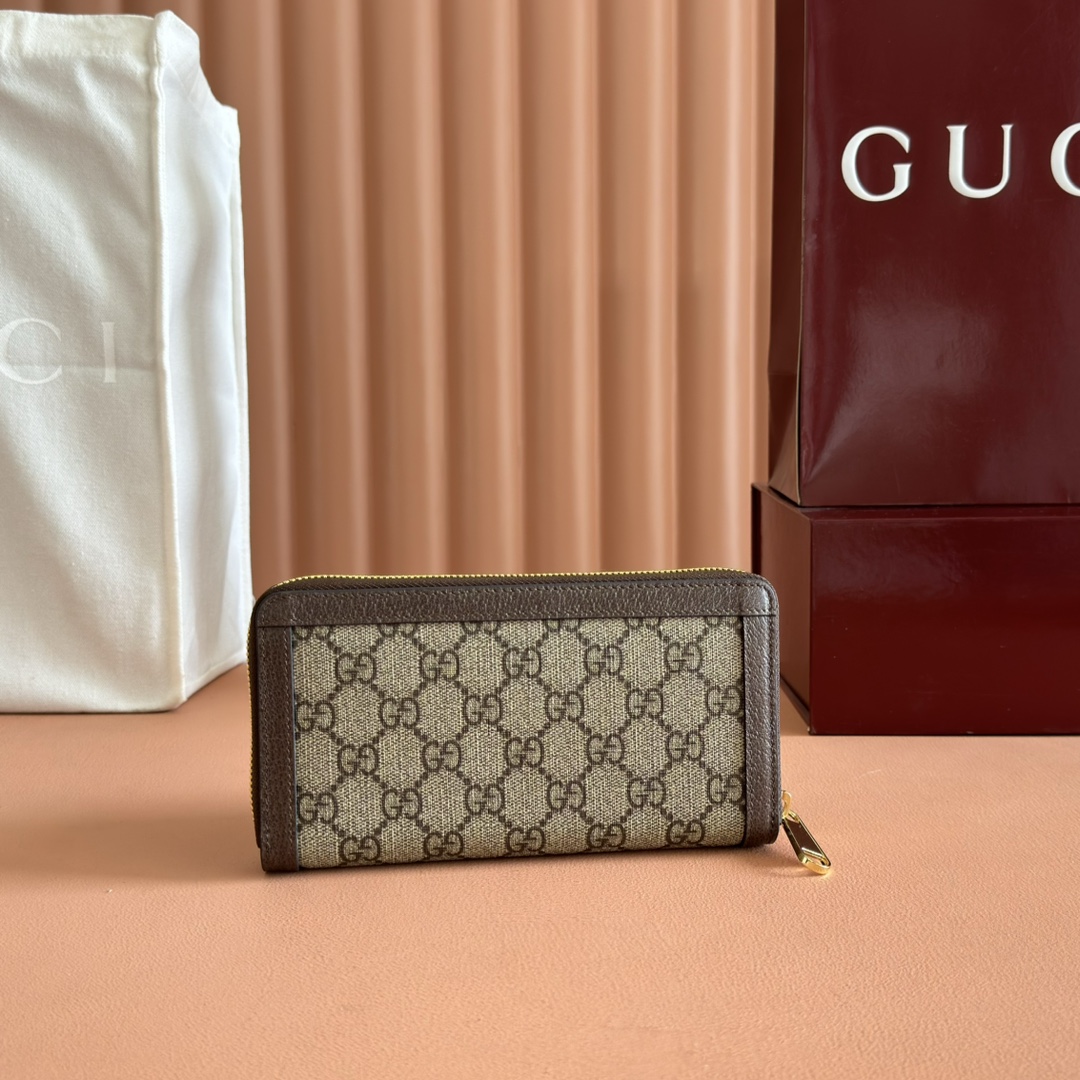 グッチ「Gucci」Ophidiaシリーズジッパーウォレット
