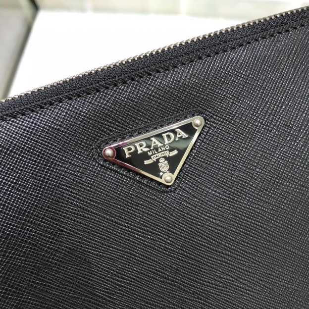 プラダ「Prada」メンズクラッチバッグ 2NE007 レザーアクセサリー