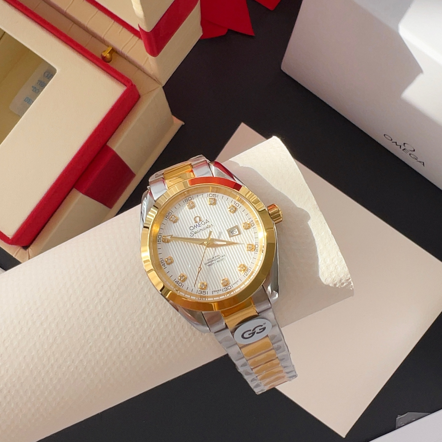 オメガ「Omega」アクアテラ 34mm マスタークロノメーター