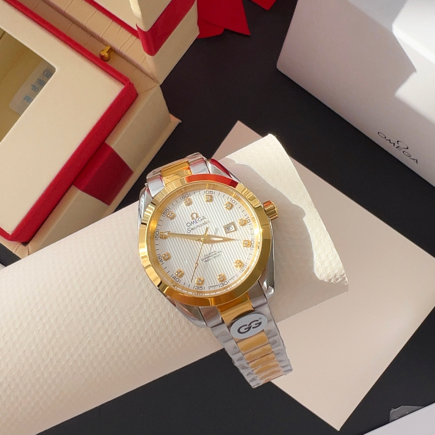 オメガ「Omega」アクアテラ 34mm マスタークロノメーター