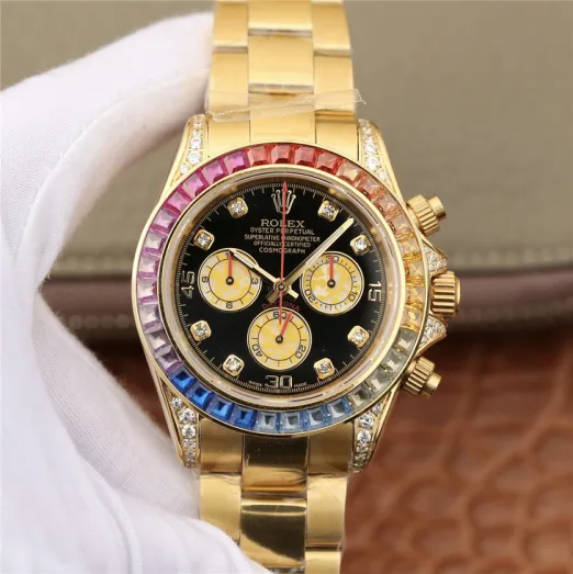 ロレックス「Rolex」ロレックス デイトナ レインボーダイヤモンド イエローゴールド＆ステンレススチール 40mm