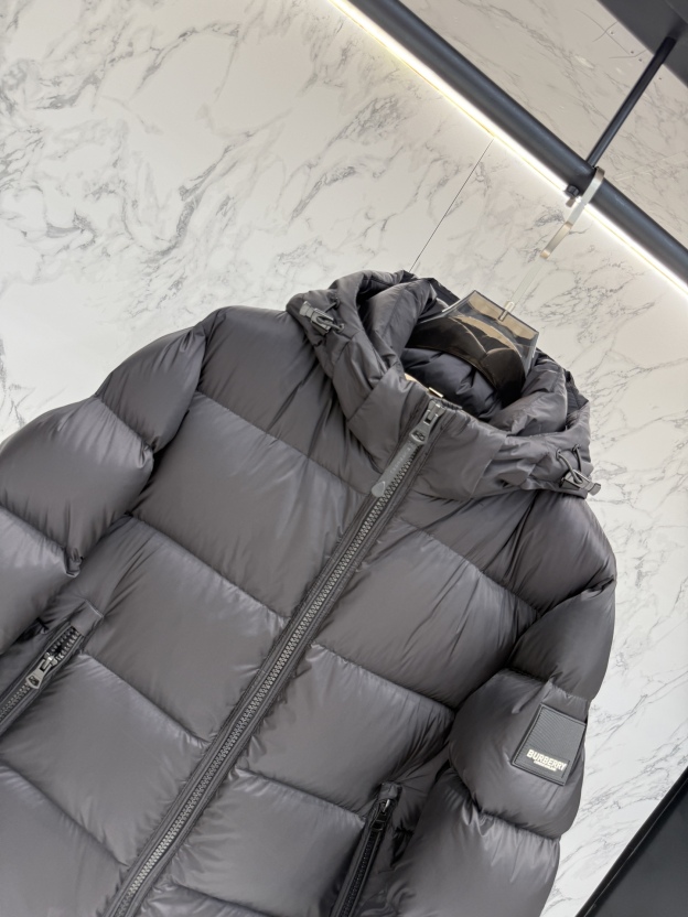 バーバリー「Burberry」秋冬ファッションフード付きダウンジャケット