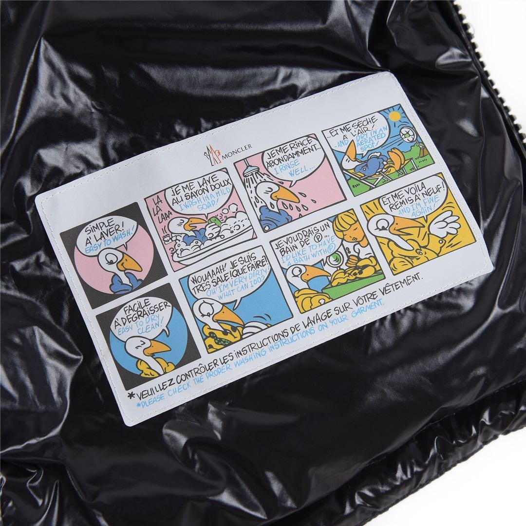 モンクレール メンズ 三色織りテープカラーストライプショートダウンジャケット