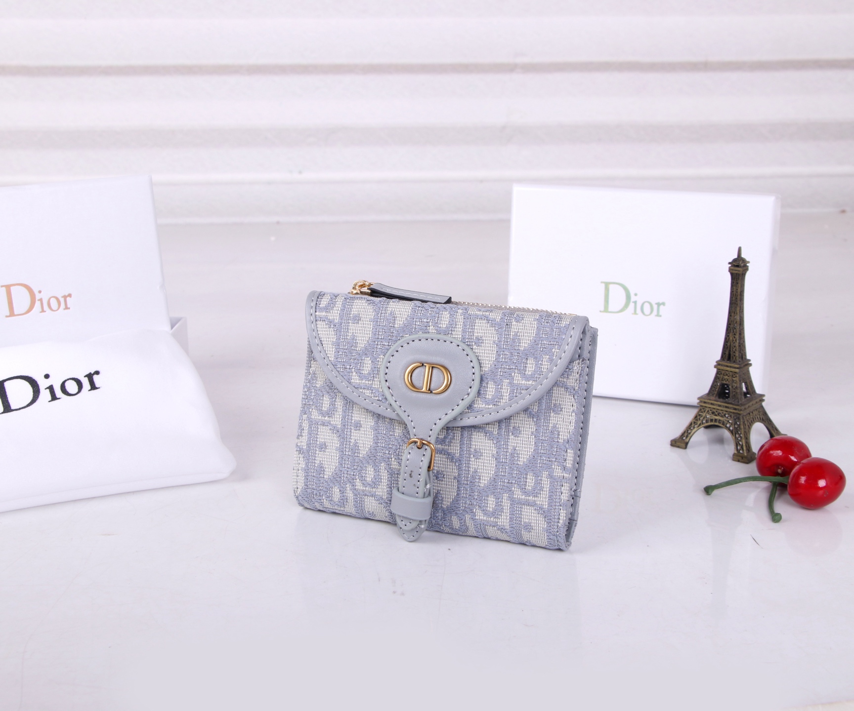 ディオール「Dior」Oblique 帆布ショートウォレット 限定デザイン-isetant