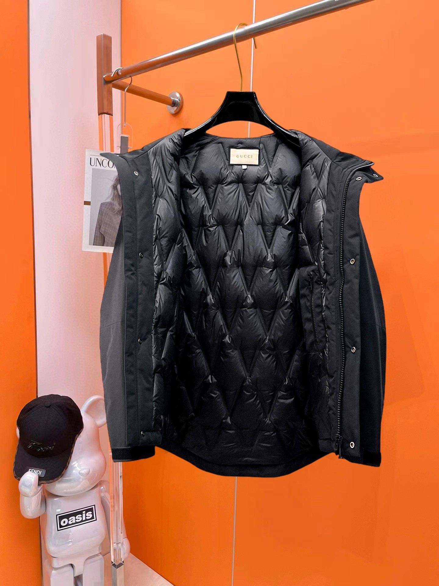 グッチ「Gucci」秋冬ラペル付きダウンジャケット