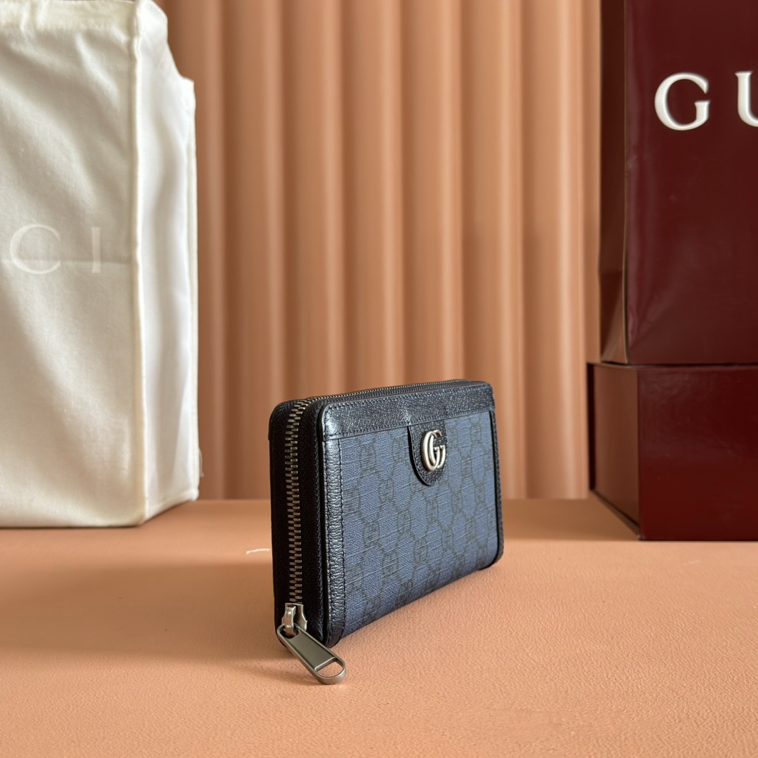 グッチ「Gucci」Ophidiaシリーズジッパーウォレット