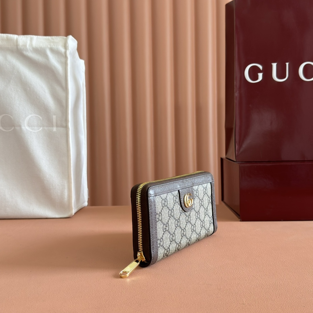 グッチ「Gucci」Ophidiaシリーズジッパーウォレット