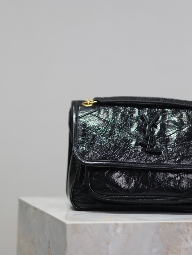 2026サンローラン「Saint Laurent NIKI スモール ヴィンテージクリンクルレザー チェーンショルダーバッグ