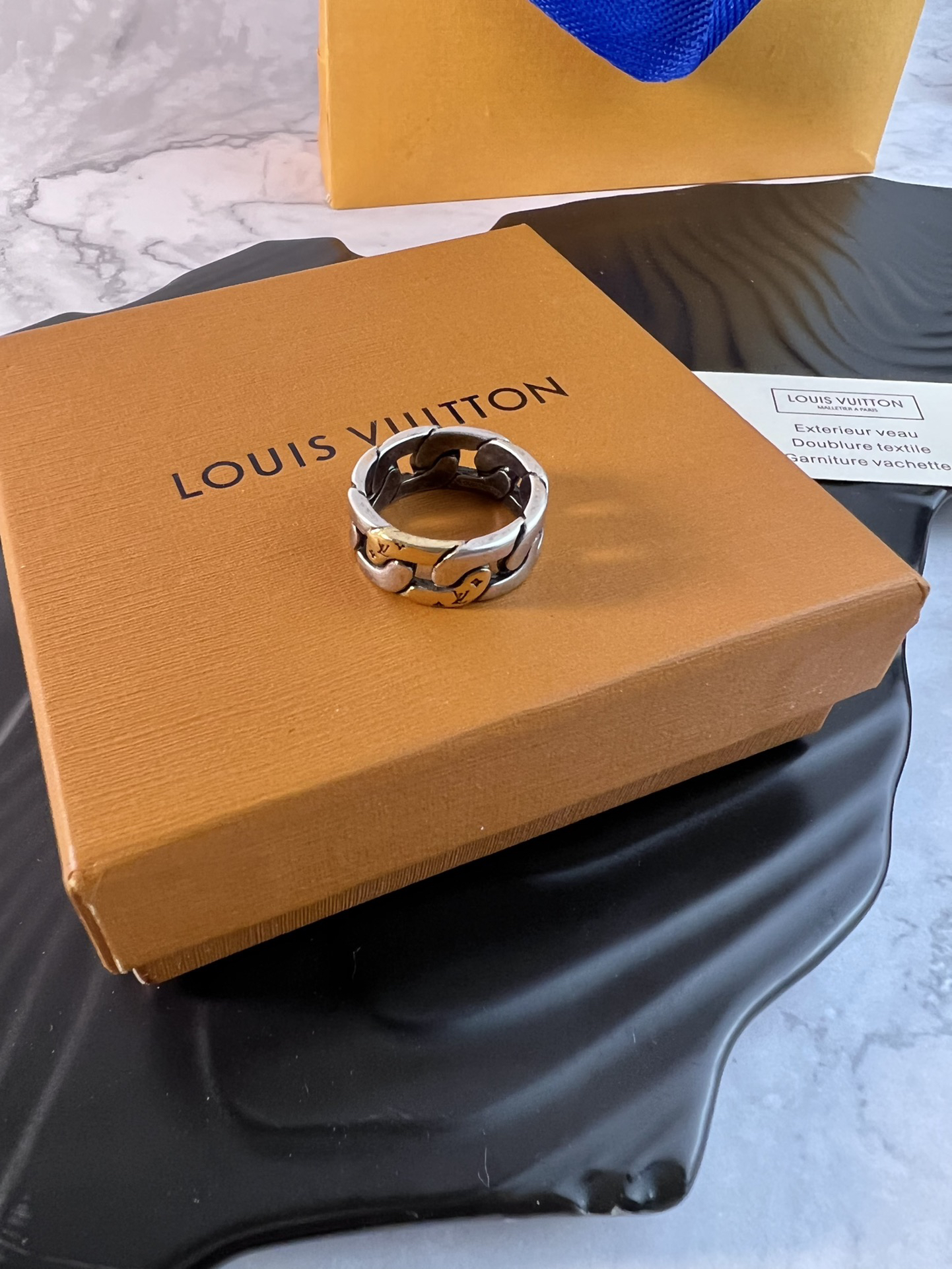 ルイ・ヴィトン「Louis Vuitton」Mosaic Thin リング
