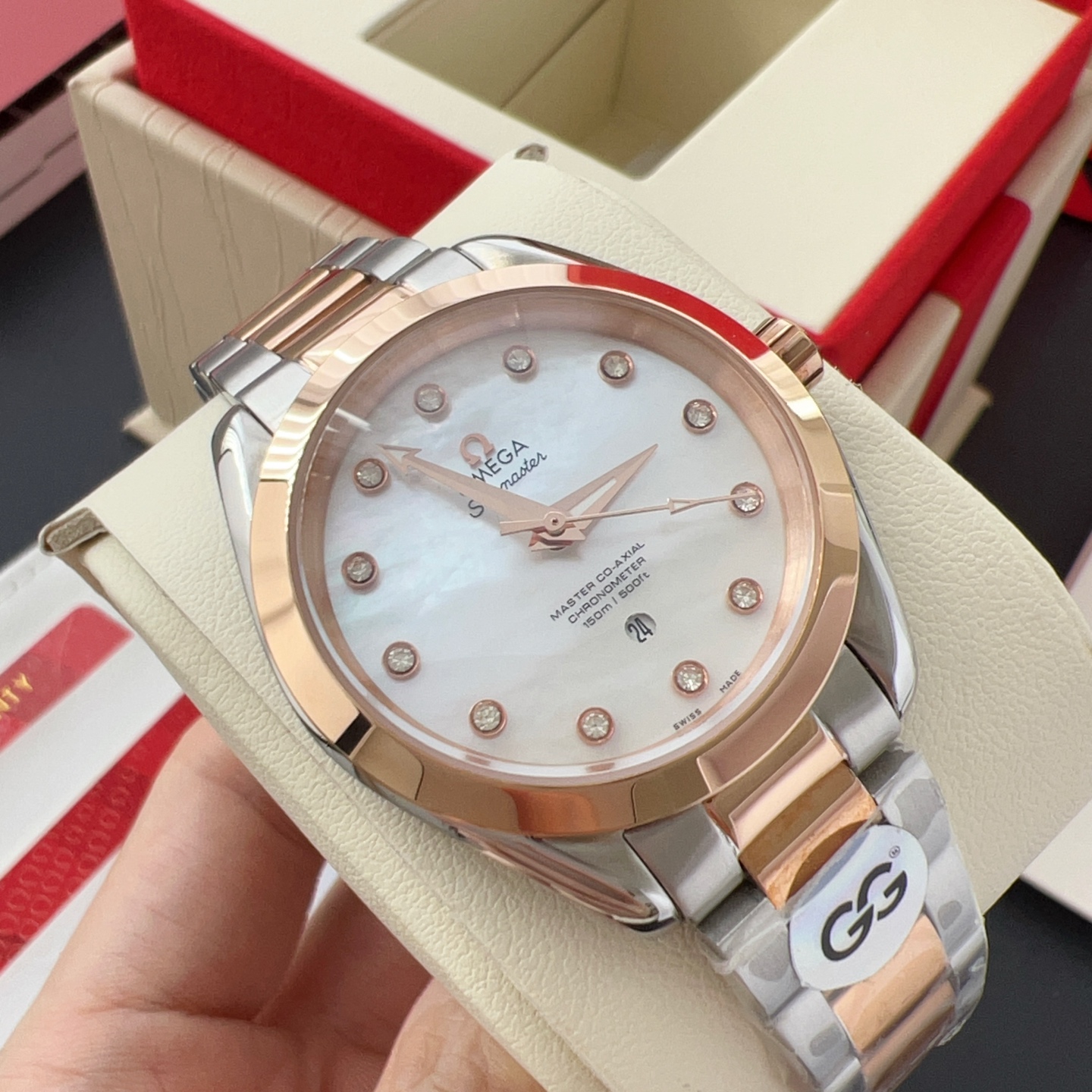 オメガ「Omega」アクアテラ 34mm マスタークロノメーター