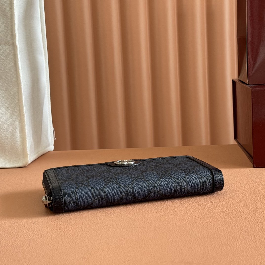グッチ「Gucci」Ophidiaシリーズジッパーウォレット