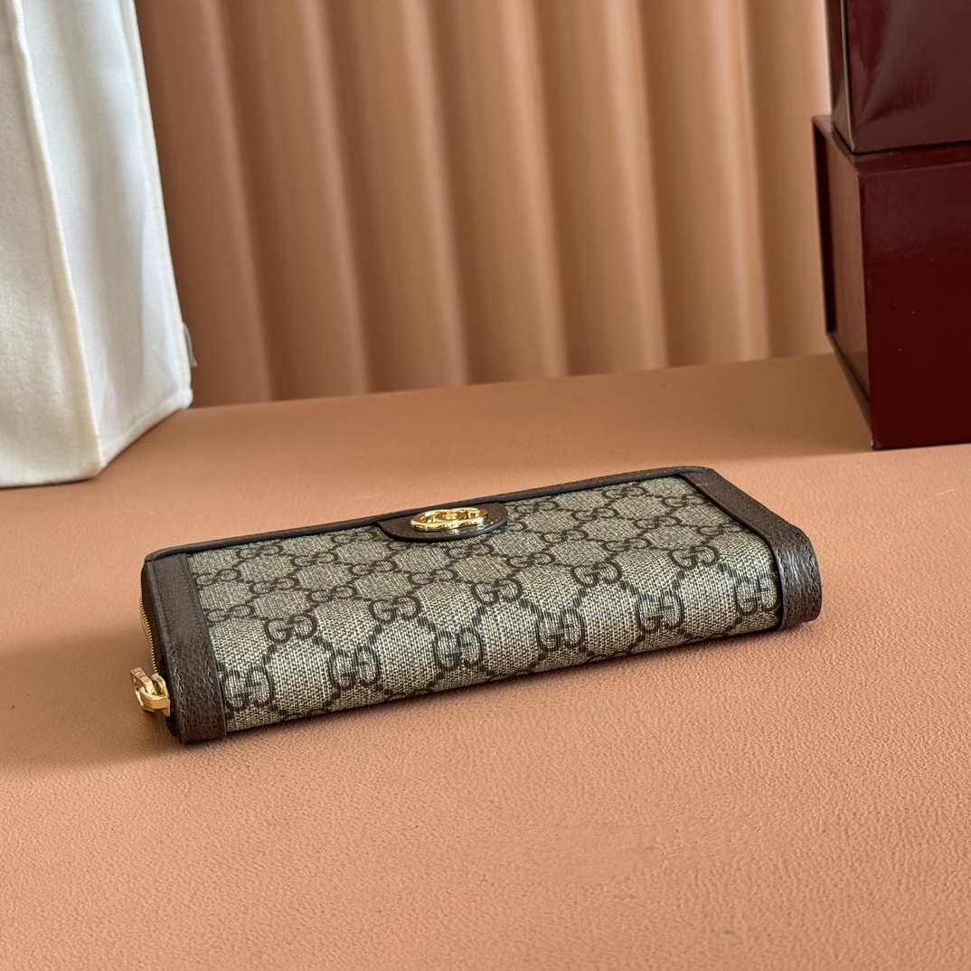 グッチ「Gucci」Ophidiaシリーズジッパーウォレット