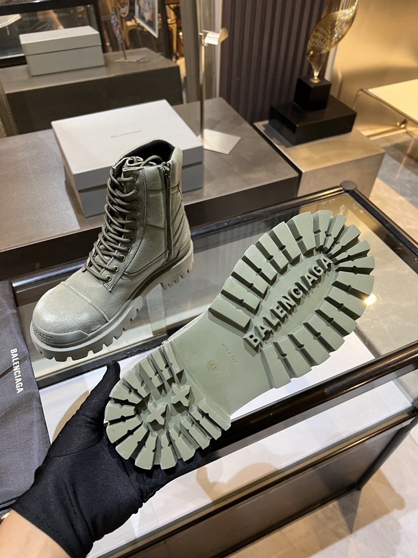 バレンシアガ「Balenciaga」バレンシアガ ストンパー ジップドブーティ / レザーブーツ