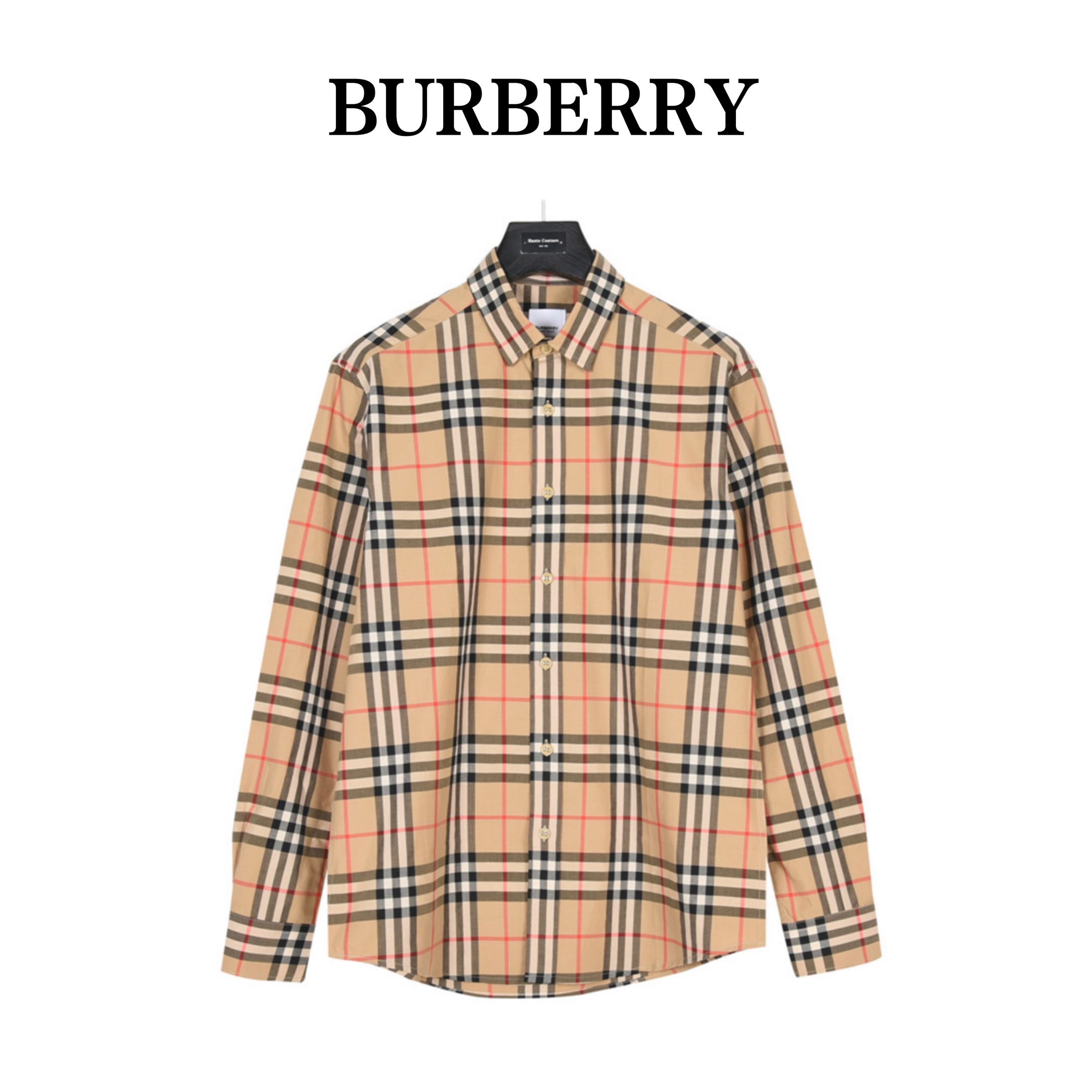 バーバリー「Burberry」 のクラシックな小チェック柄シャツ-isetant