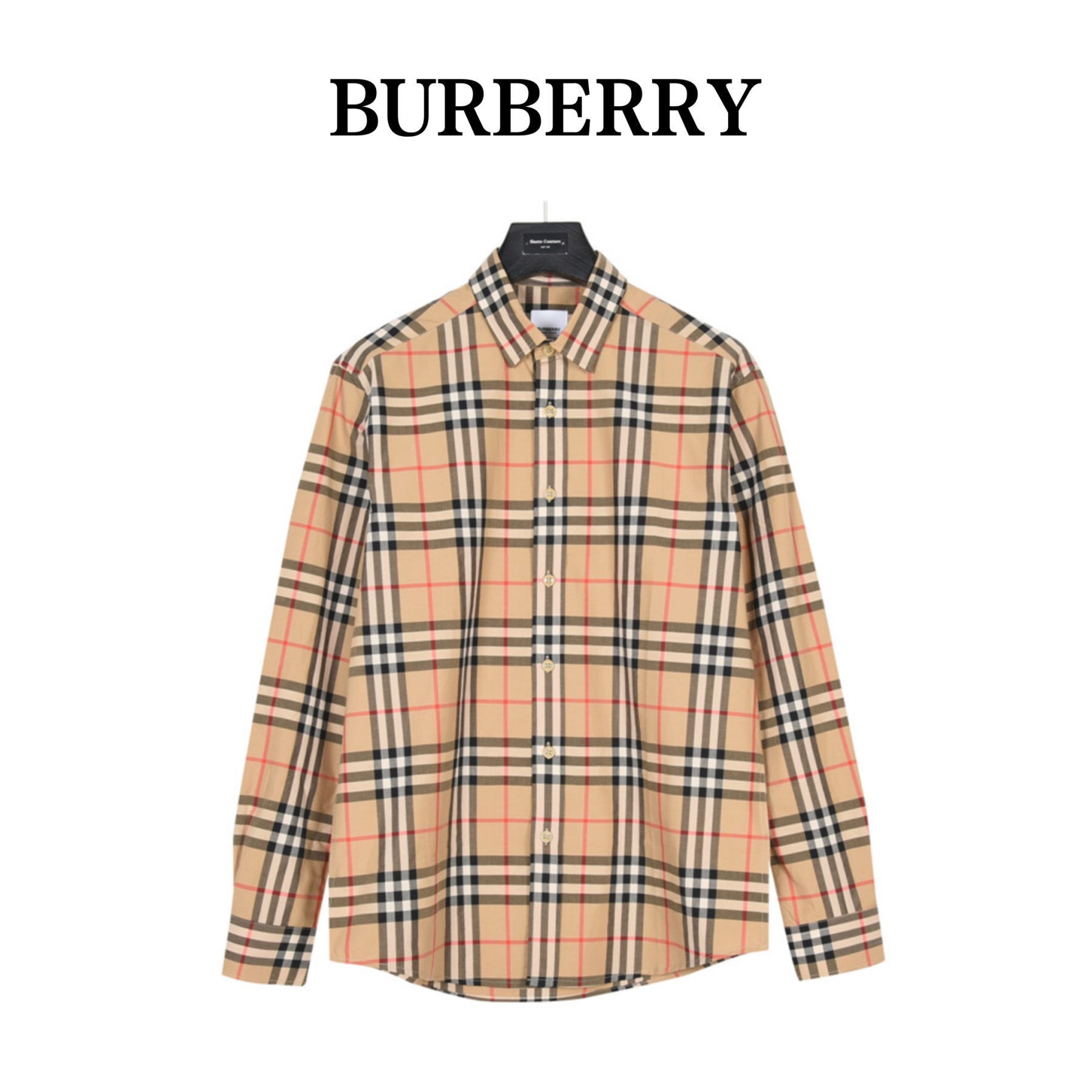 バーバリー「Burberry」 のクラシックな小チェック柄シャツ-isetant