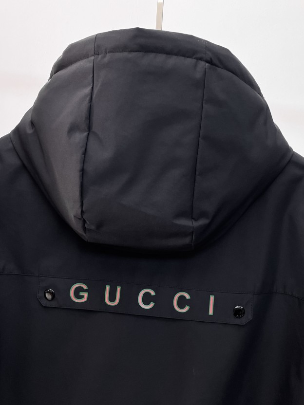 グッチ「Gucci」秋冬ラペル付きダウンジャケット