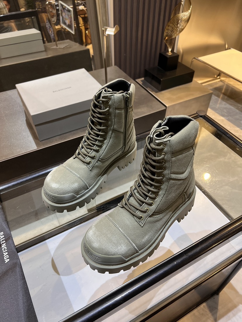バレンシアガ「Balenciaga」バレンシアガ ストンパー ジップドブーティ / レザーブーツ
