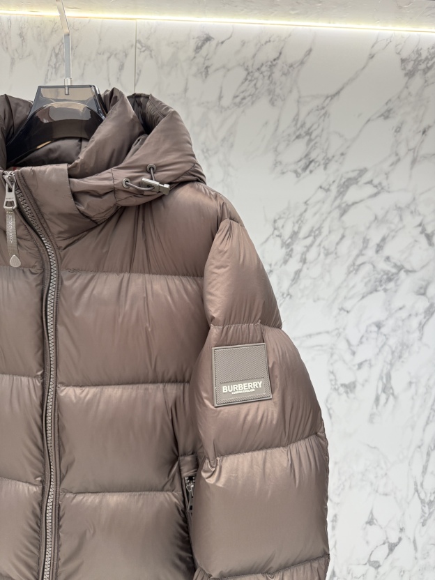 バーバリー「Burberry」秋冬ファッションフード付きダウンジャケット