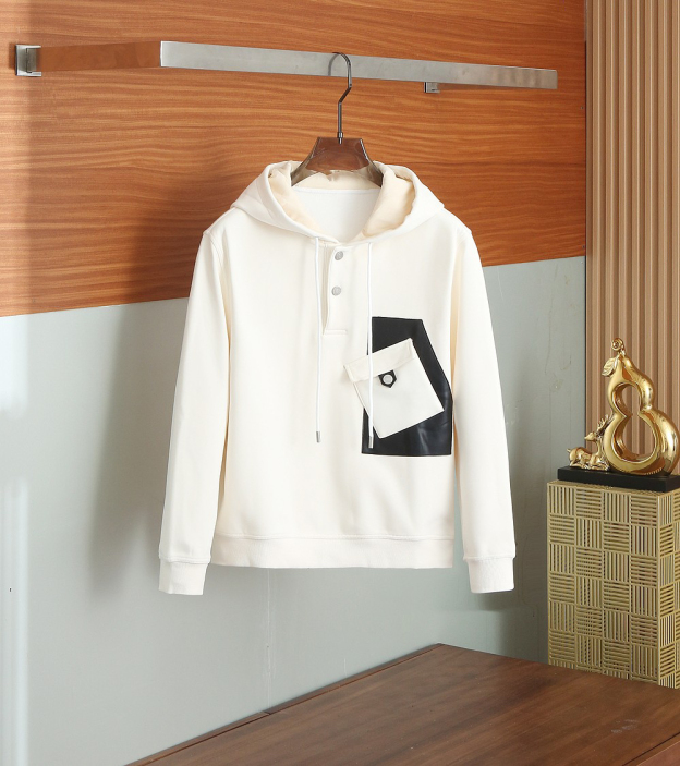 エルメス「Hermès」Empreintes Sellier Cuir 新型フード付きスウェットシャツ