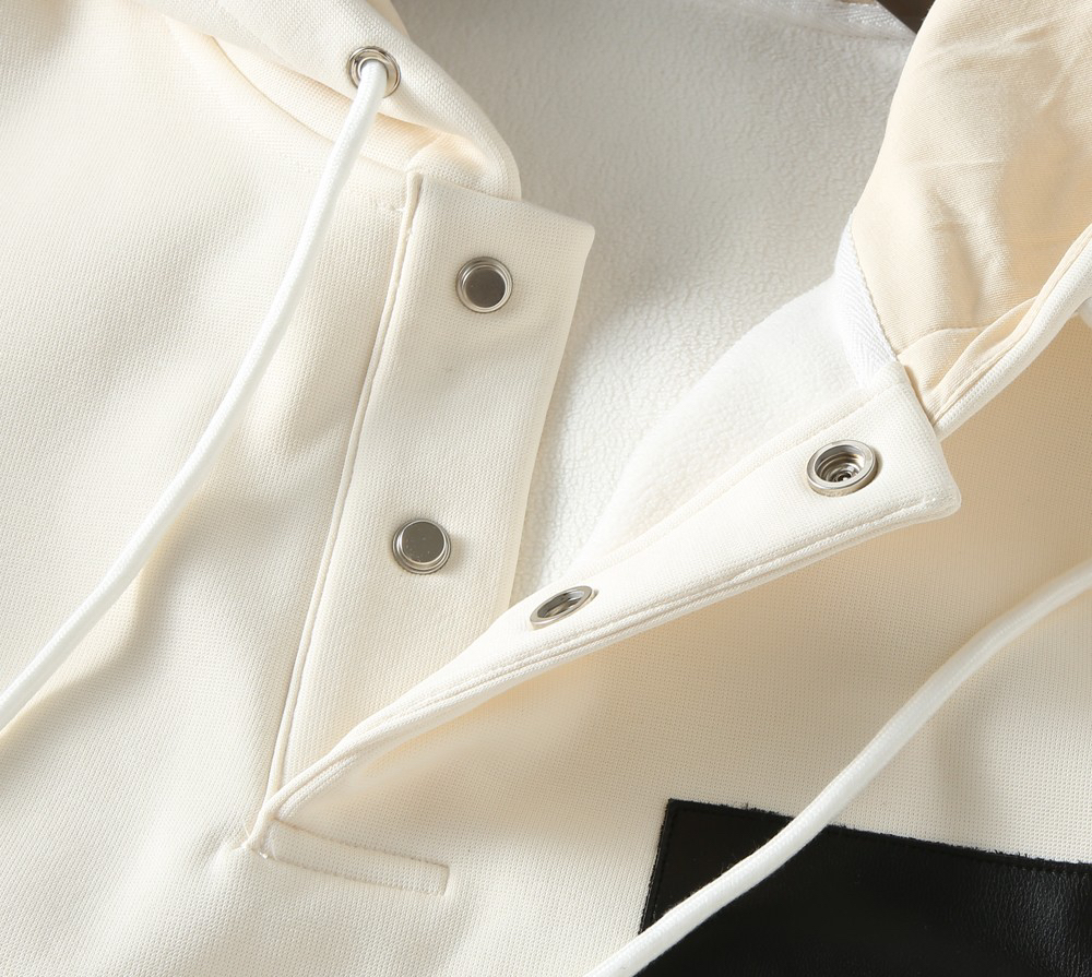 エルメス「Hermès」Empreintes Sellier Cuir 新型フード付きスウェットシャツ