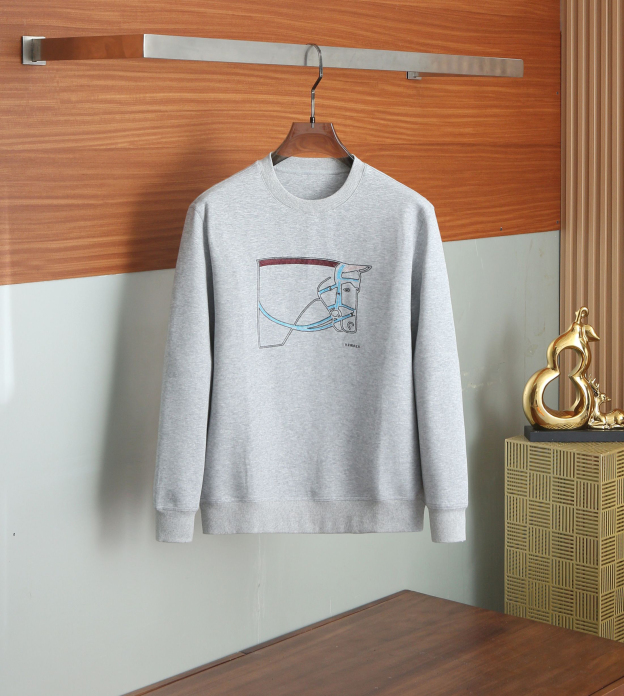 エルメス「Hermès」クラシックラウンドネックプルオーバーフーディ