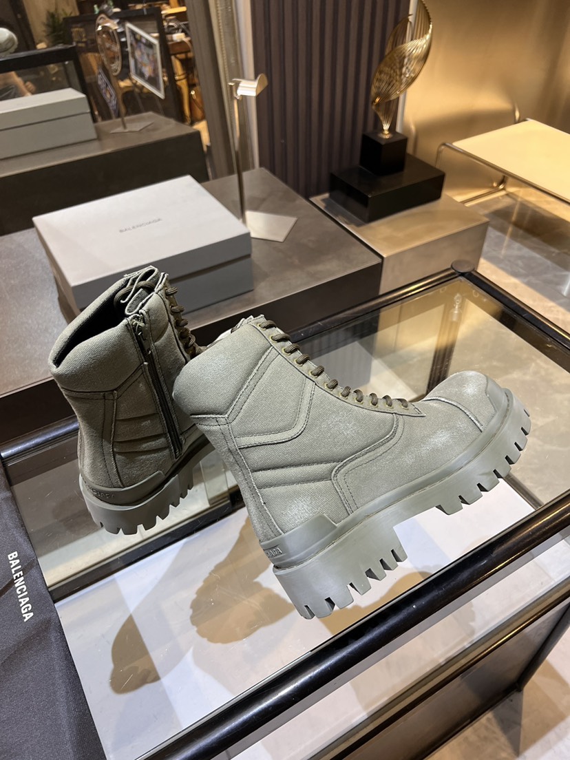 バレンシアガ「Balenciaga」バレンシアガ ストンパー ジップドブーティ / レザーブーツ