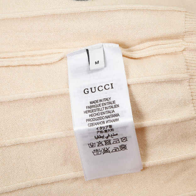 グッチ「Gucci」秋冬リブ編みグラデーションVネックニットセーター