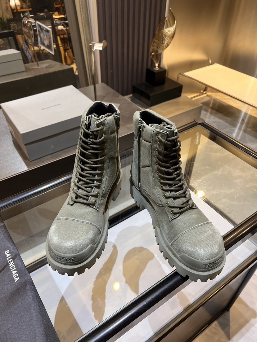 バレンシアガ「Balenciaga」バレンシアガ ストンパー ジップドブーティ / レザーブーツ