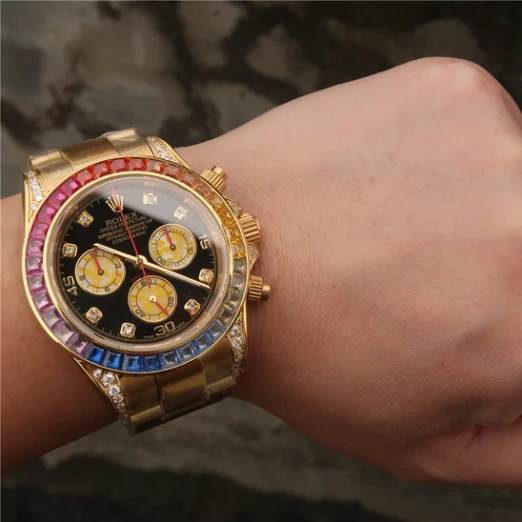 ロレックス「Rolex」ロレックス デイトナ レインボーダイヤモンド イエローゴールド＆ステンレススチール 40mm