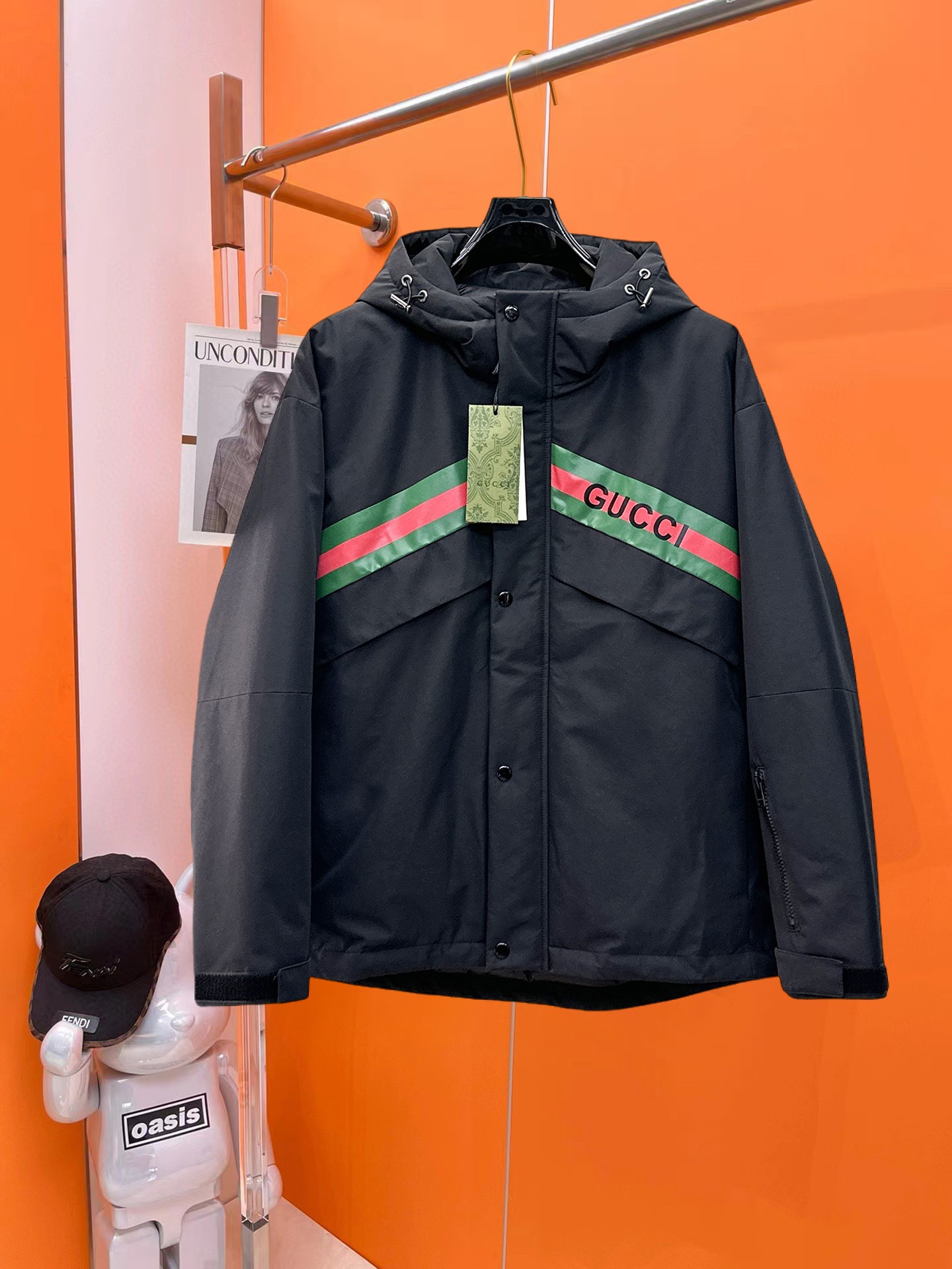 グッチ「Gucci」秋冬ラペル付きダウンジャケット