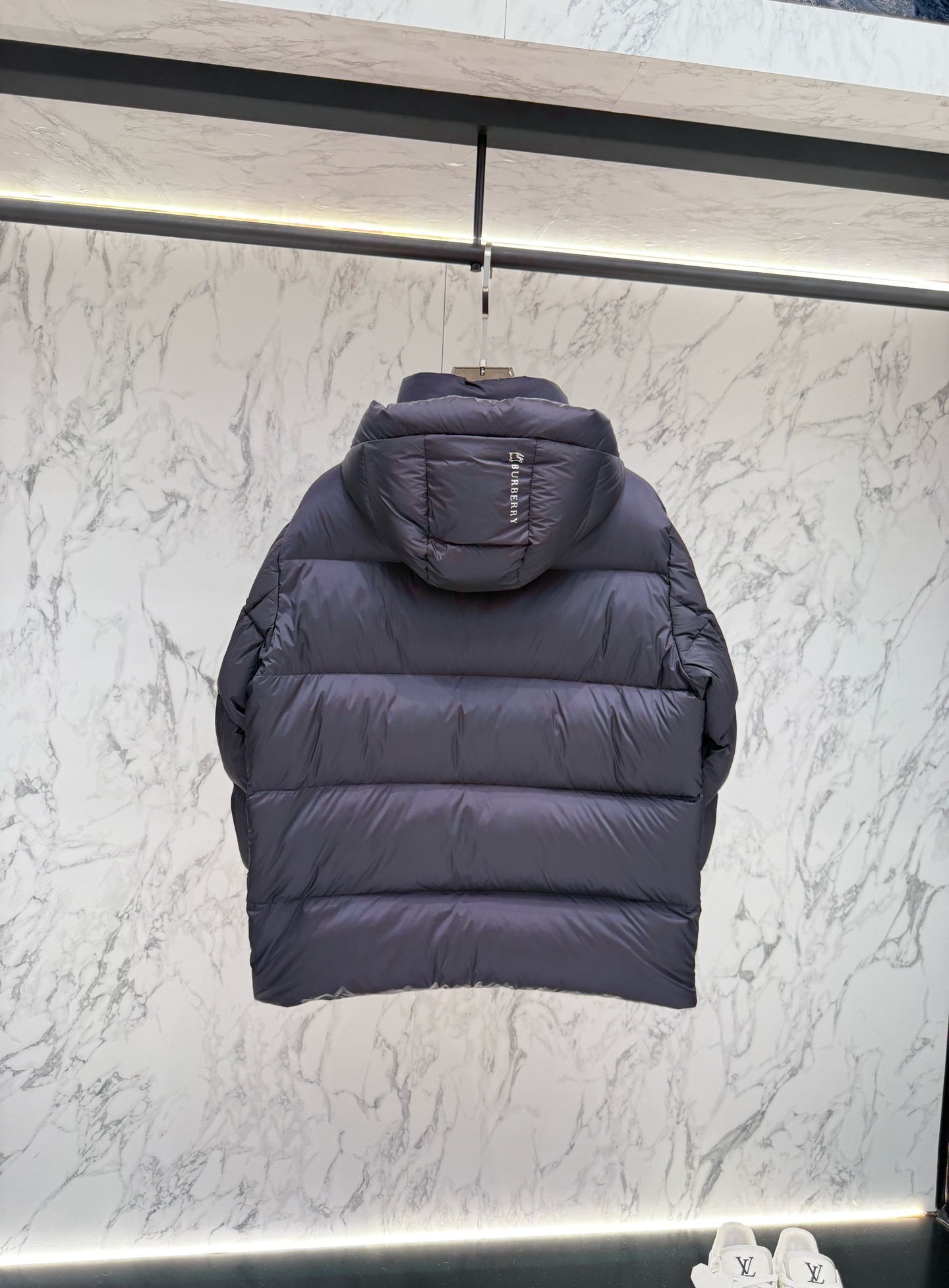 バーバリー「Burberry」秋冬ファッションフード付きダウンジャケット