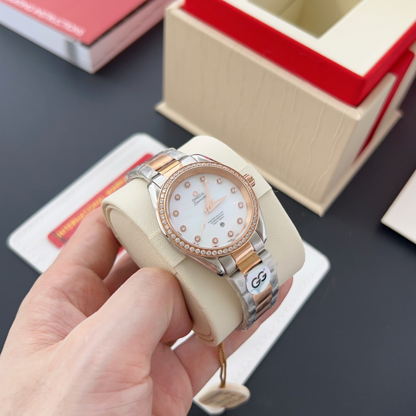 オメガ「Omega」アクアテラ 34mm マスタークロノメーター