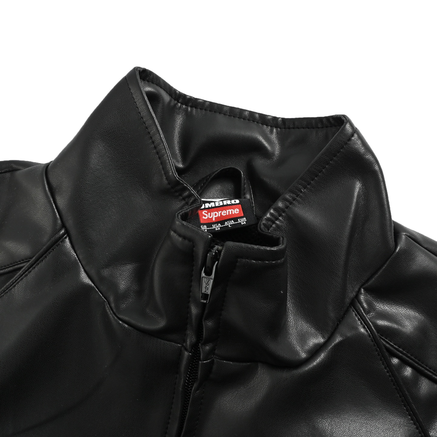 シュプリーム「Supreme x Umbro」コラボレーション レザージャケット