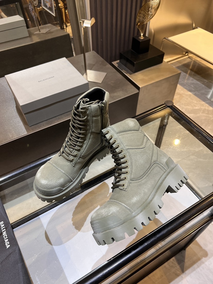 バレンシアガ「Balenciaga」バレンシアガ ストンパー ジップドブーティ / レザーブーツ