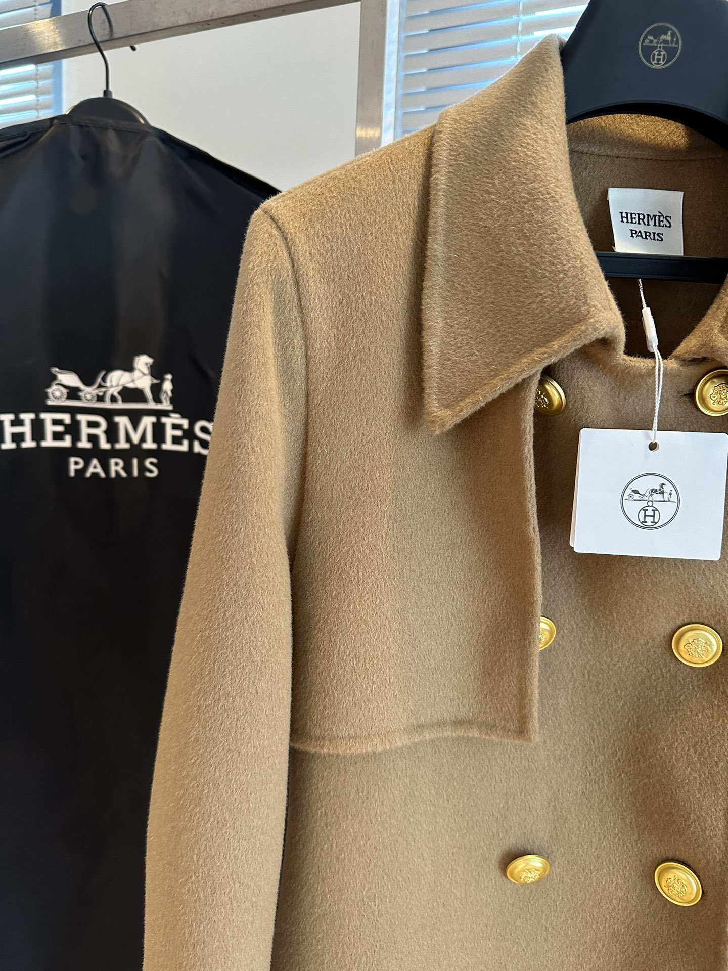 エルメス「Hermès」Retro Seris カシミアのスリムコート